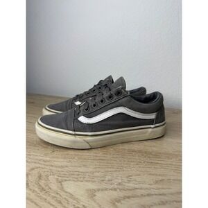 Vans Old Skool Gray Canvas Low Top Skate Shoes Women's Size 7.5 Men's Size 6‎